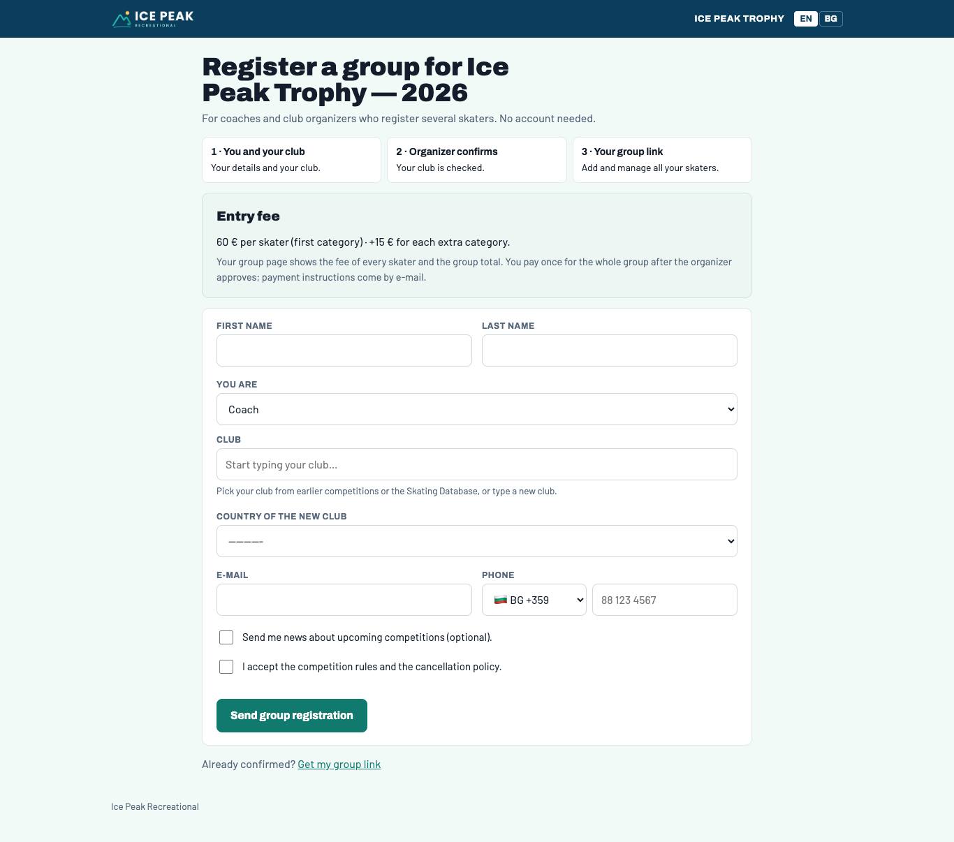 Group registration